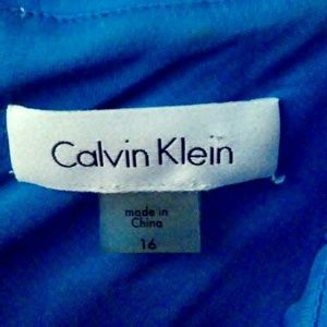 Teal spaghetti strap Calvin Klein dress